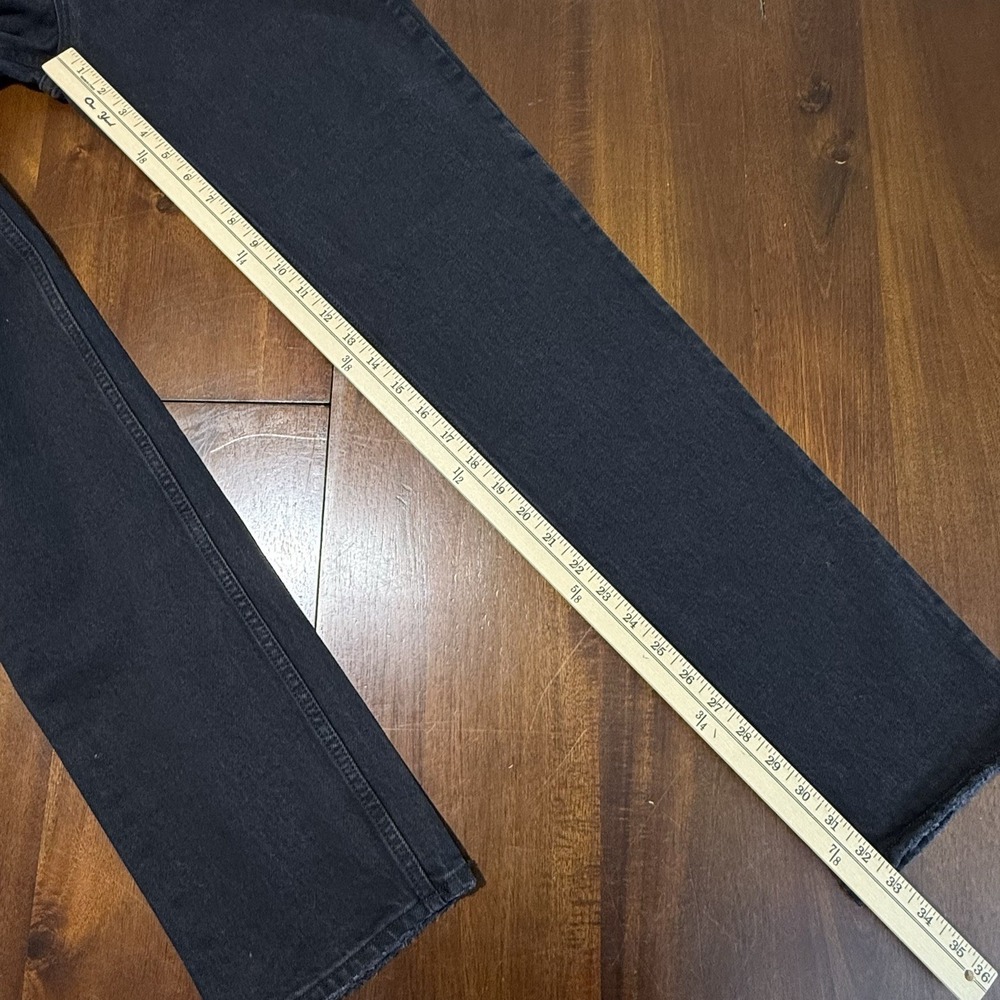 Abercrombie Fitch Womens The 90s Straight Jeans Size 2L Black Mid Rise Tall New - Picture 9 of 9